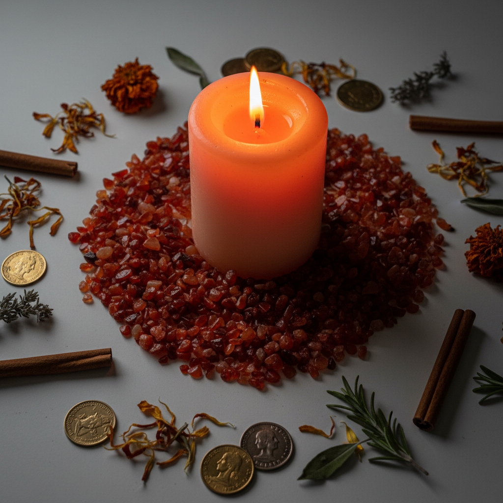 Carnelian Chips Candle Ritual