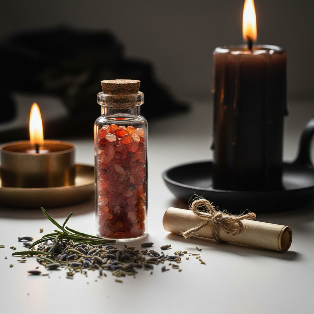 Carnelian Chips Spell Bottle