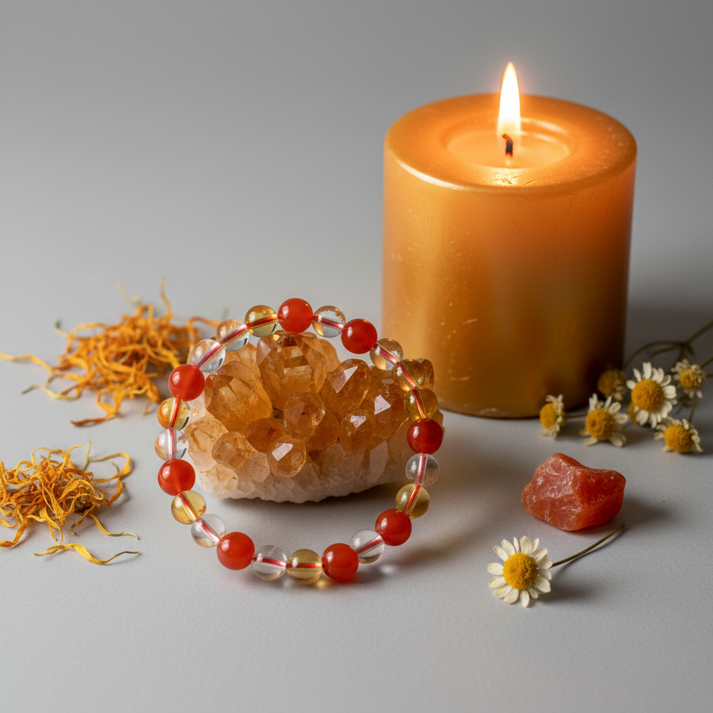 Carnelian Citrine Clear Quartz Lifestyle