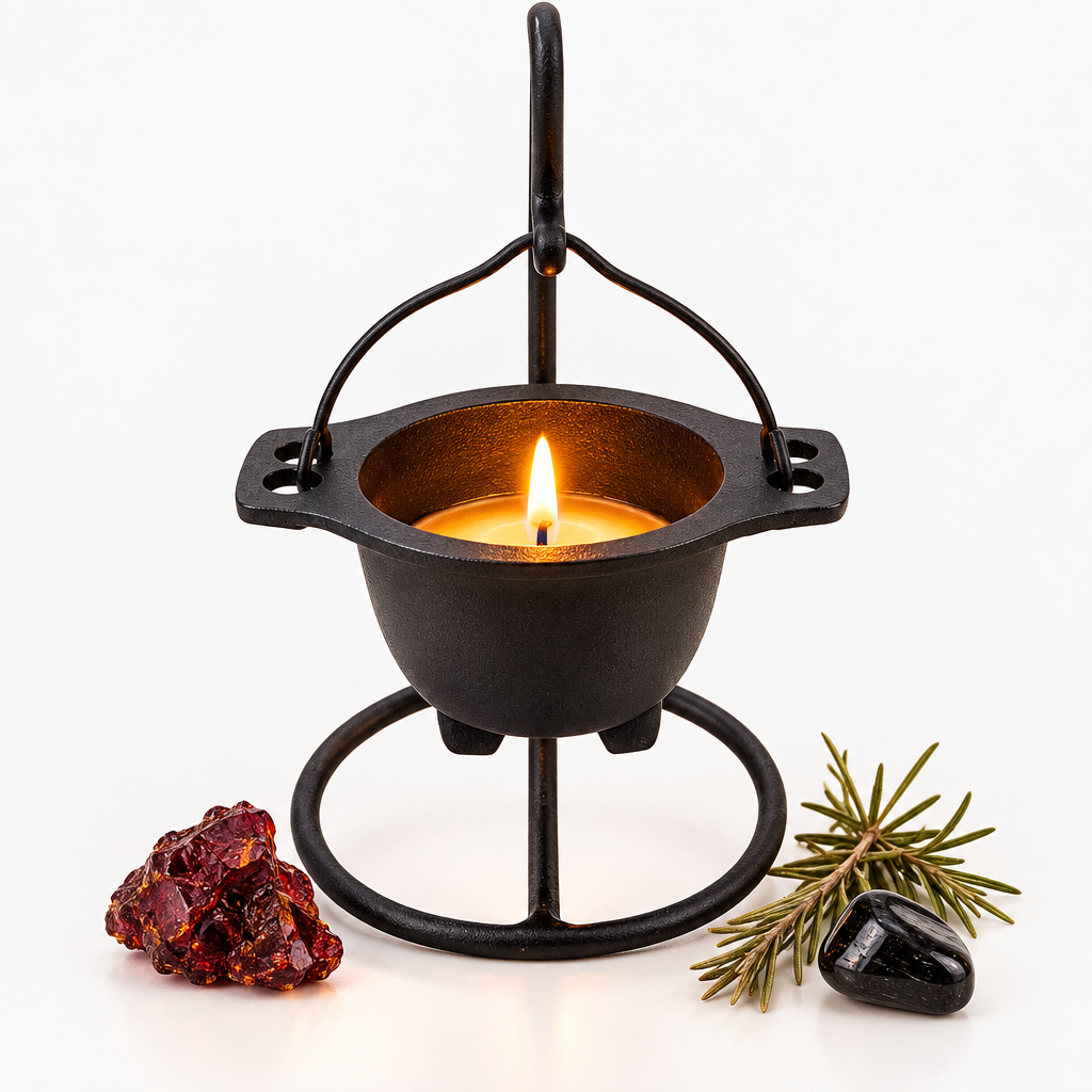Cast Iron Hanging Cauldron with Stand Hero