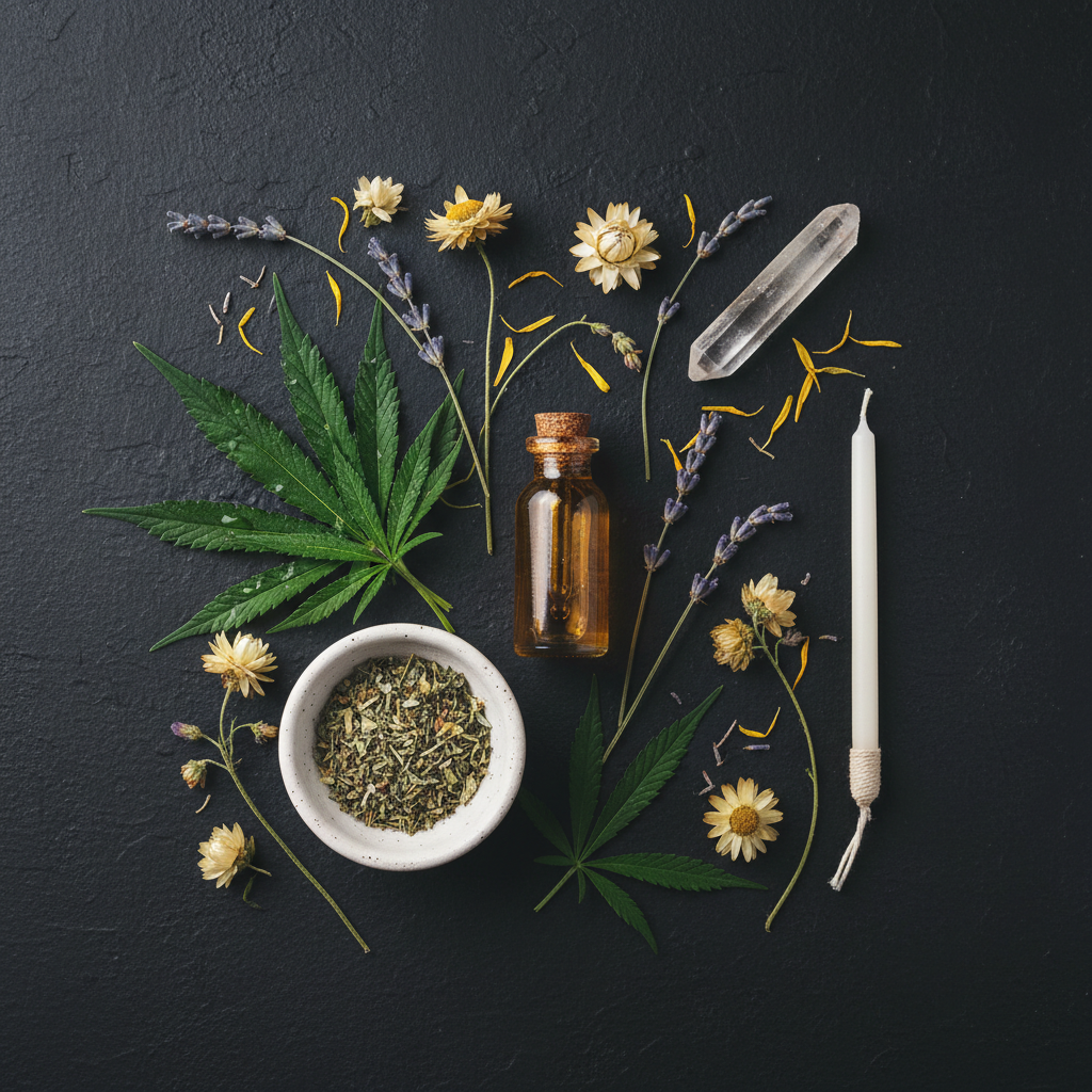 CBD for Your Health, Mind & Spirit - Flat Lay