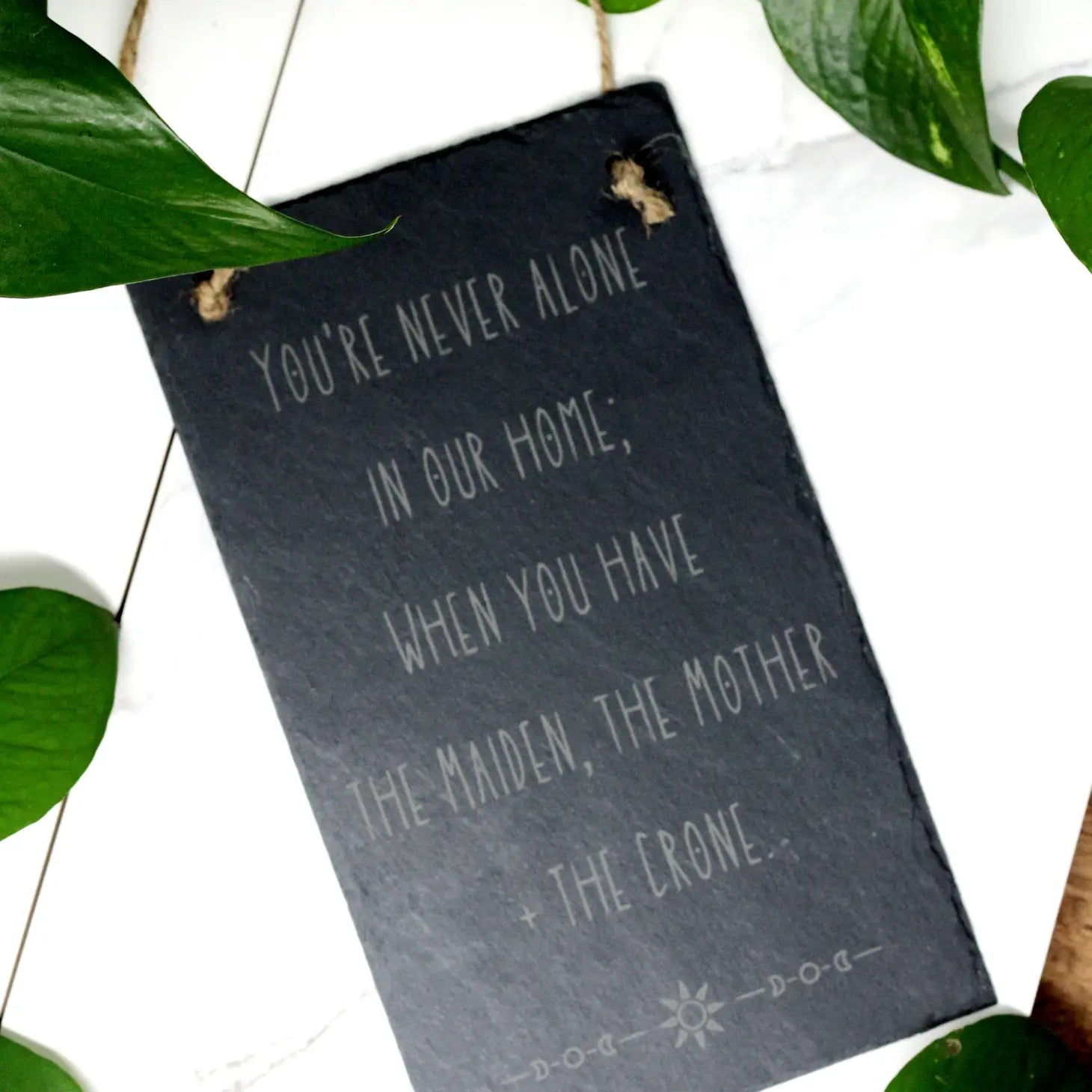 10" Slate Triple Goddess Home Quote Wall Hanging Sign