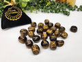 Yellow Tiger Eye Gemstone Rune Sets with Velvet Pouch