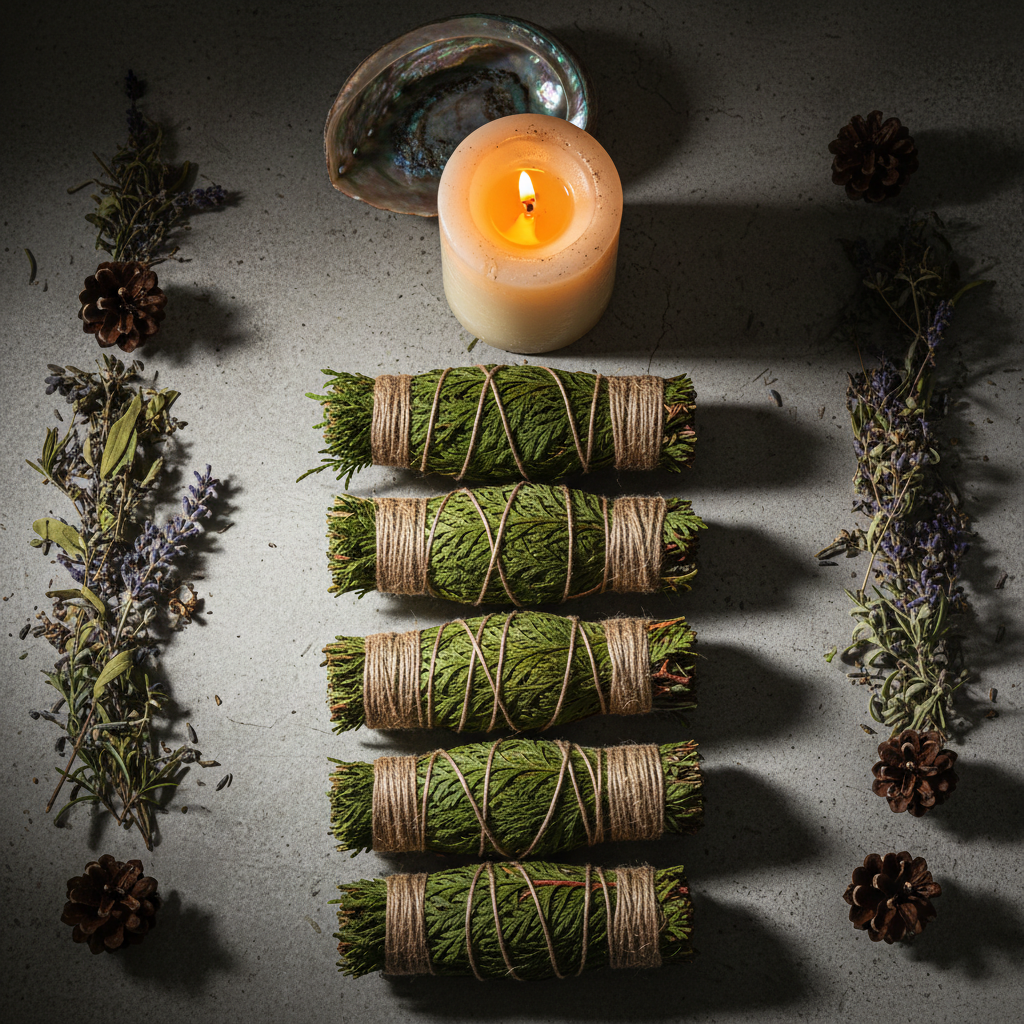 Cedar Bundle Flat Lay