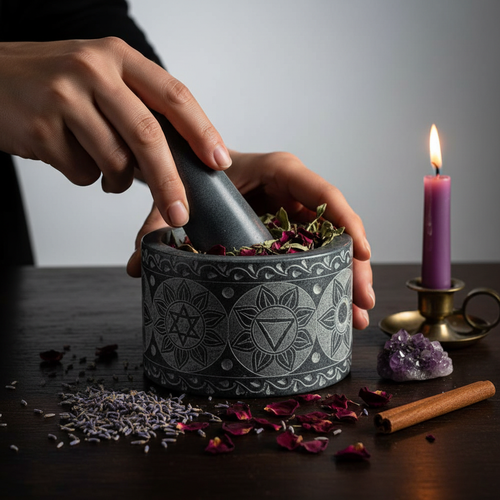 Chakra Mortar & Pestle Lifestyle