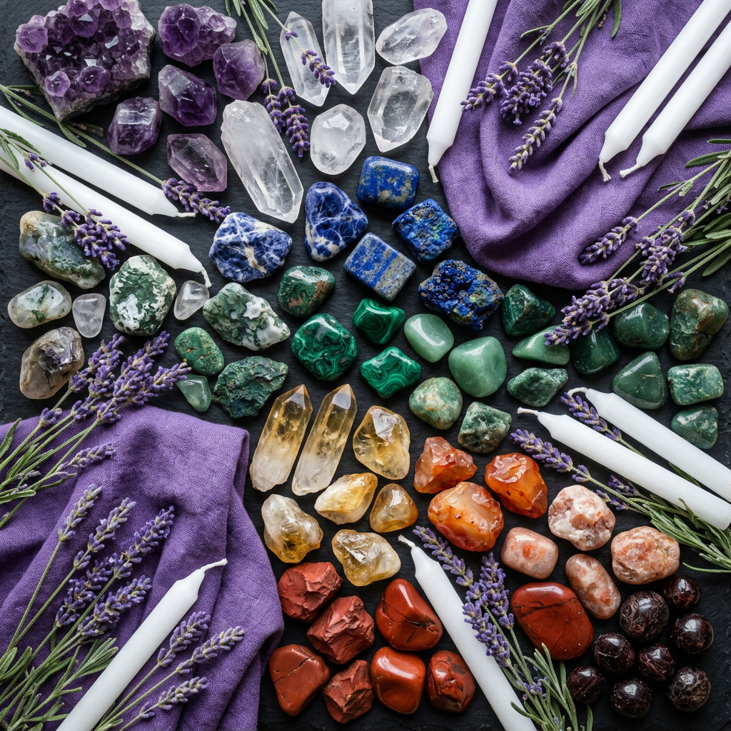 Chakra props-only flat lay