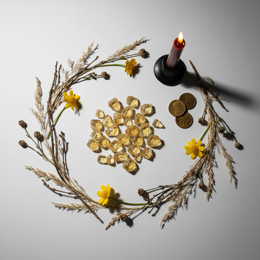 Citrine Chips Flat Lay