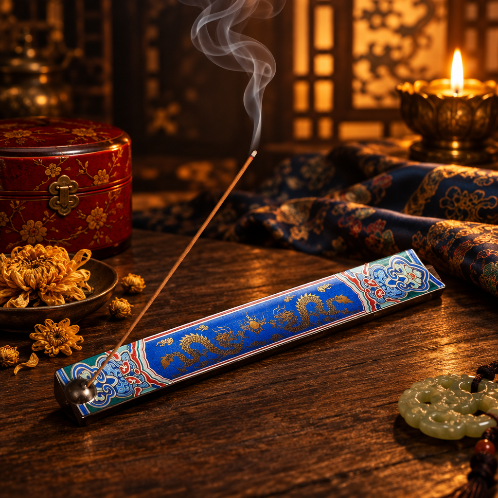 Cloisonné Dragon Incense Holder Lifestyle