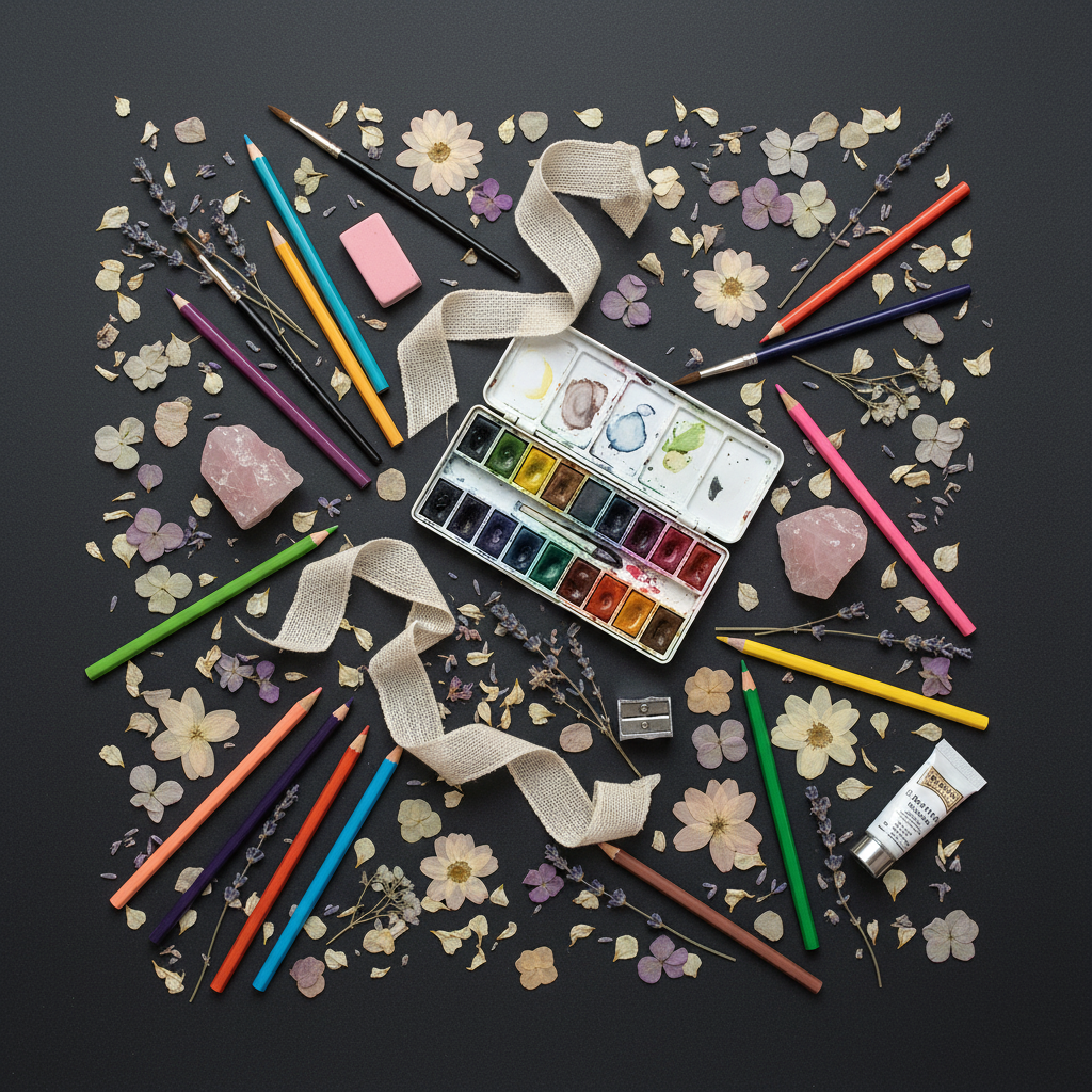 Colour Your Own Tarot Flat Lay