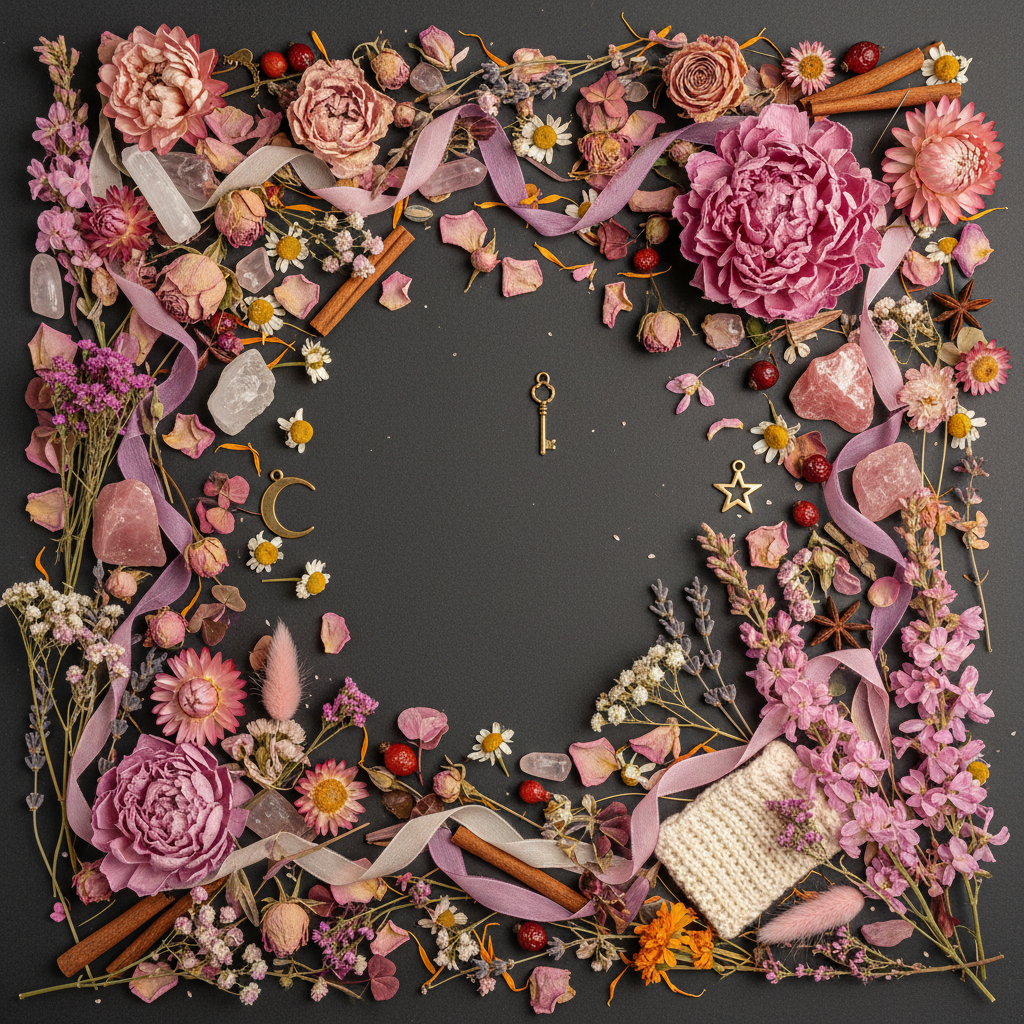 Cozy Witch Flat Lay