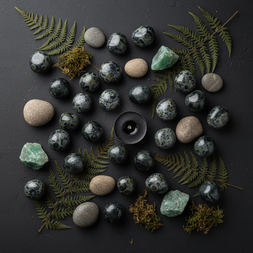 Crocodile Jasper Flat Lay