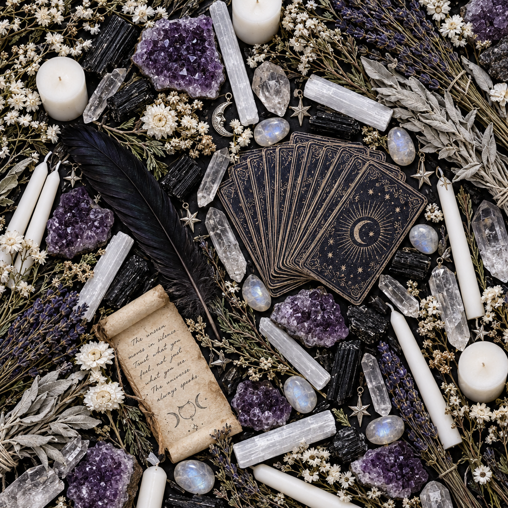 Crystal Ball Flat Lay