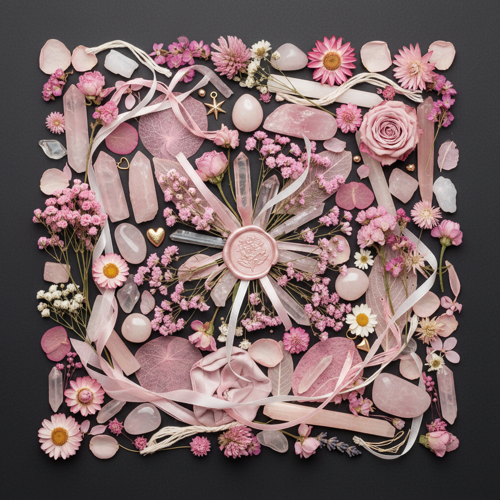 Crystal Intentions Flat Lay