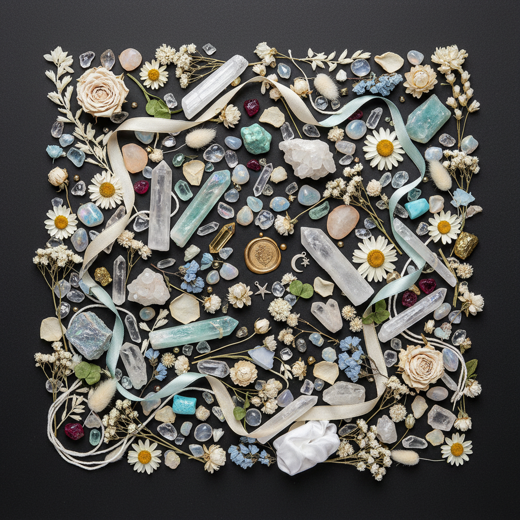 Crystal Oracle Flat Lay