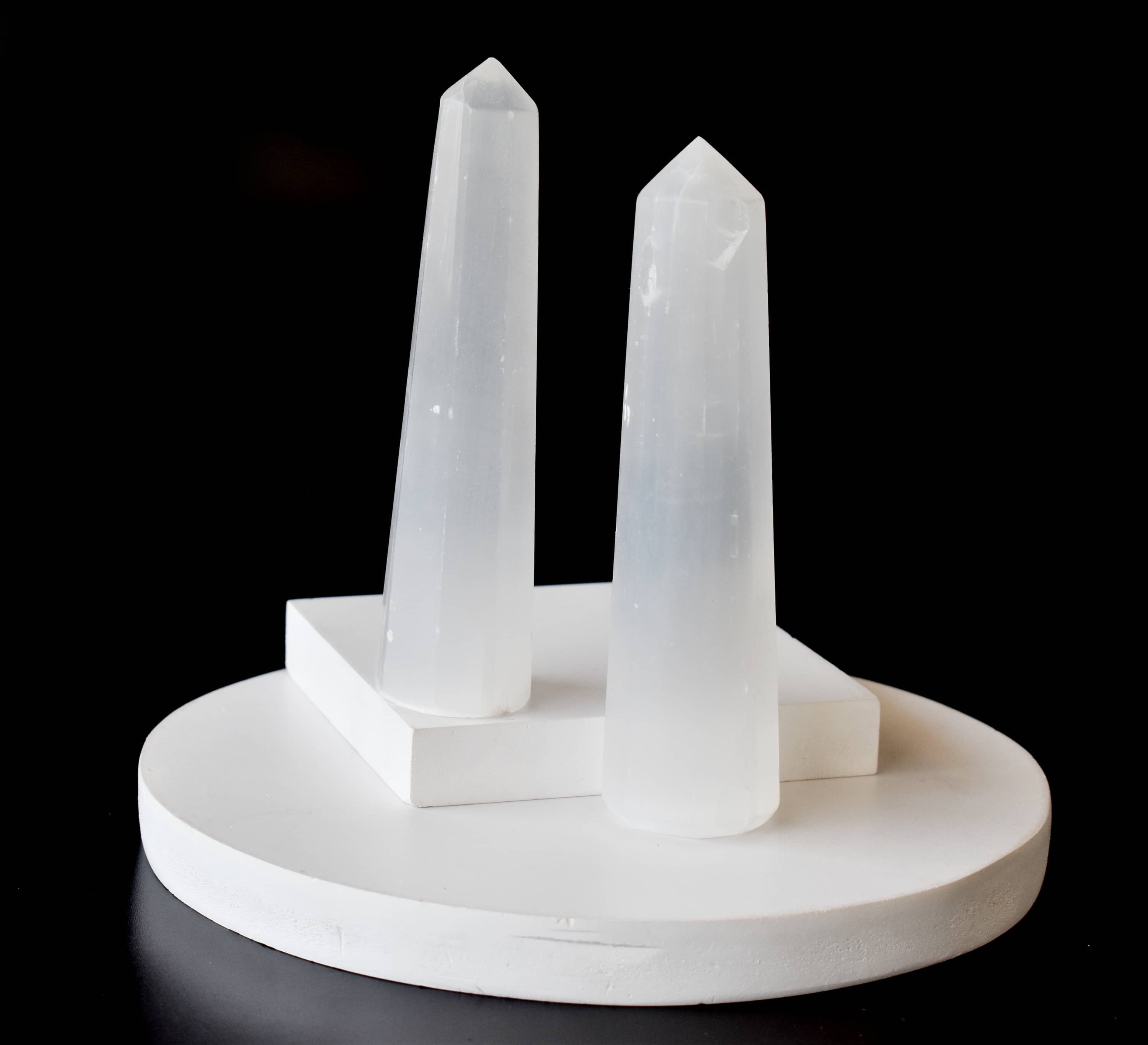 Selenite Crystal Tower | Healing Obelisk Point | Natural Gemstone Tower