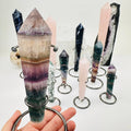 Crystal Wands on Metal Stand