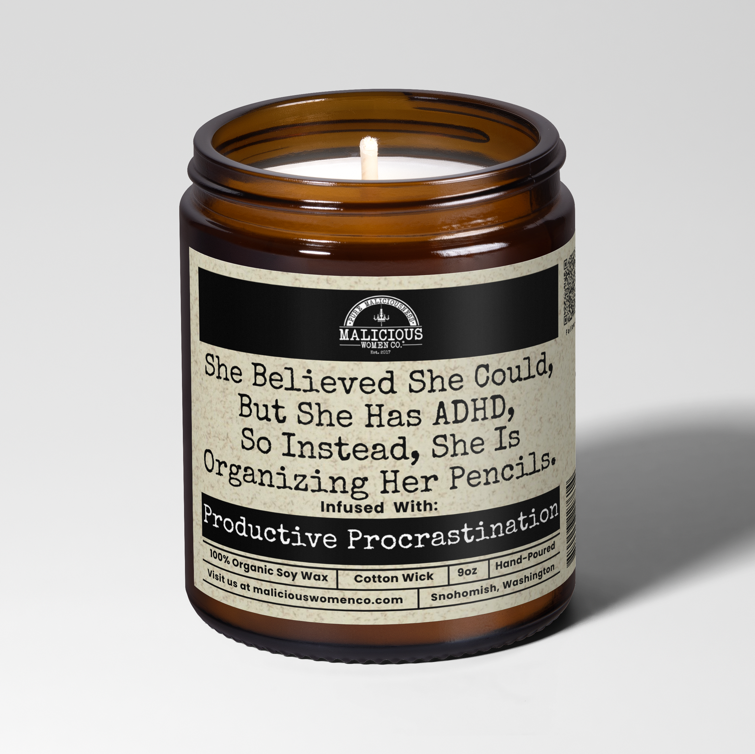 She Believed She Could, But She Has ADHD 9oz Candle - Frooty Loops Scent