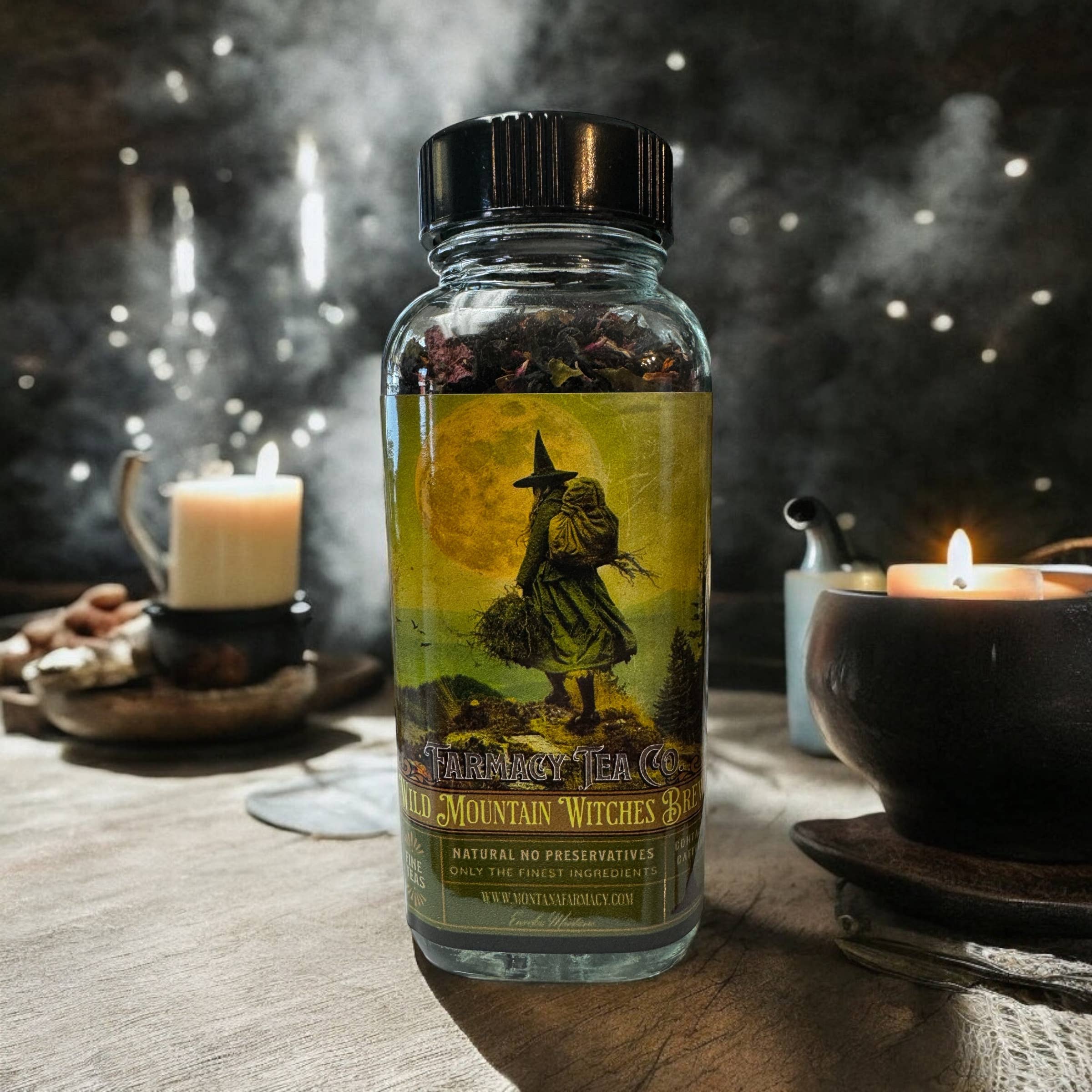 Wild Mountain Witch Tea - Witches Brew Blend for Dark Academia & Cottage Magic