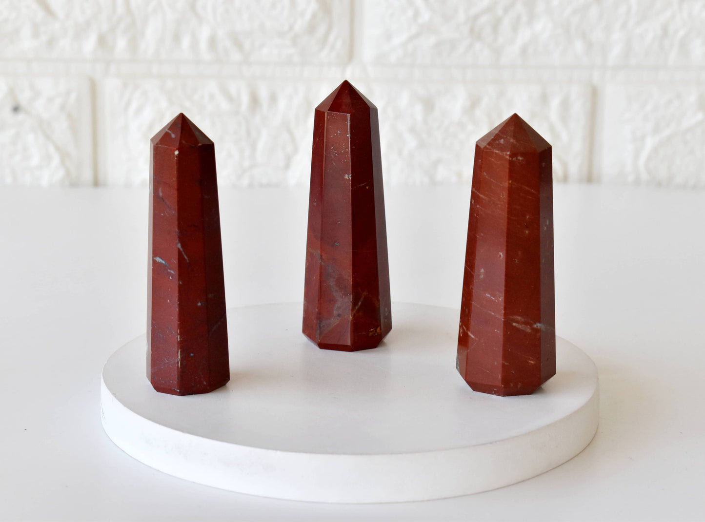 Red Jasper Crystal Tower | Healing Obelisk Point | Natural Gemstone Tower