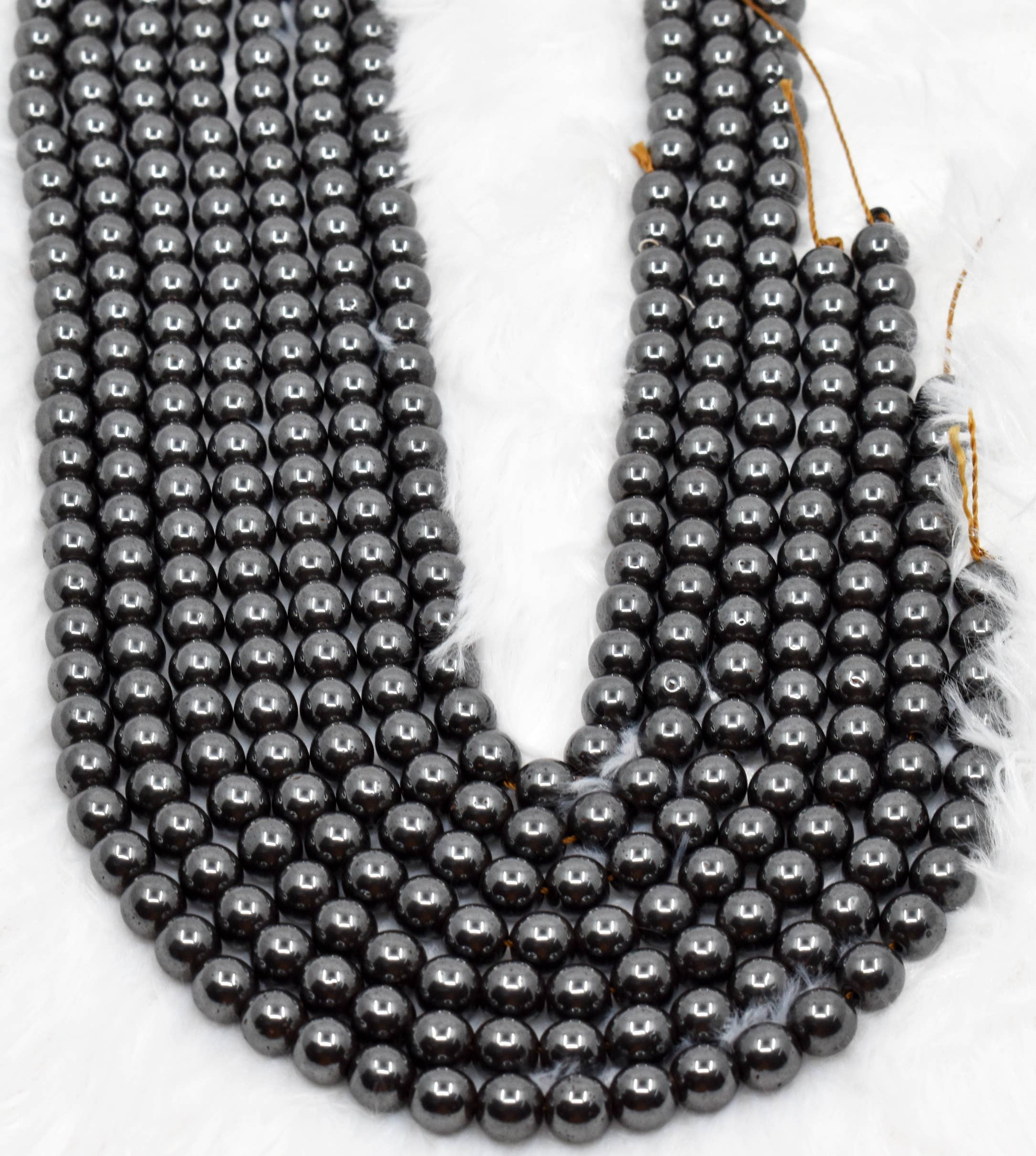 Hematite Beads 6mm | Natural Gemstone Beads for Jewelry Making