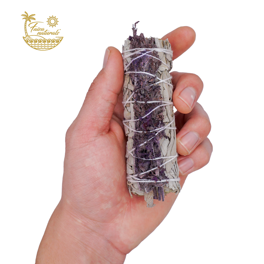Lavender & White Sage Smudge Bundle – 4" | Organic, Pesticide-Free