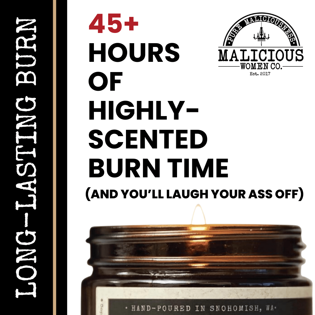 I Burn Sage, Cannabis & Bridges 9oz Witch Candle - Negativity Banishing
