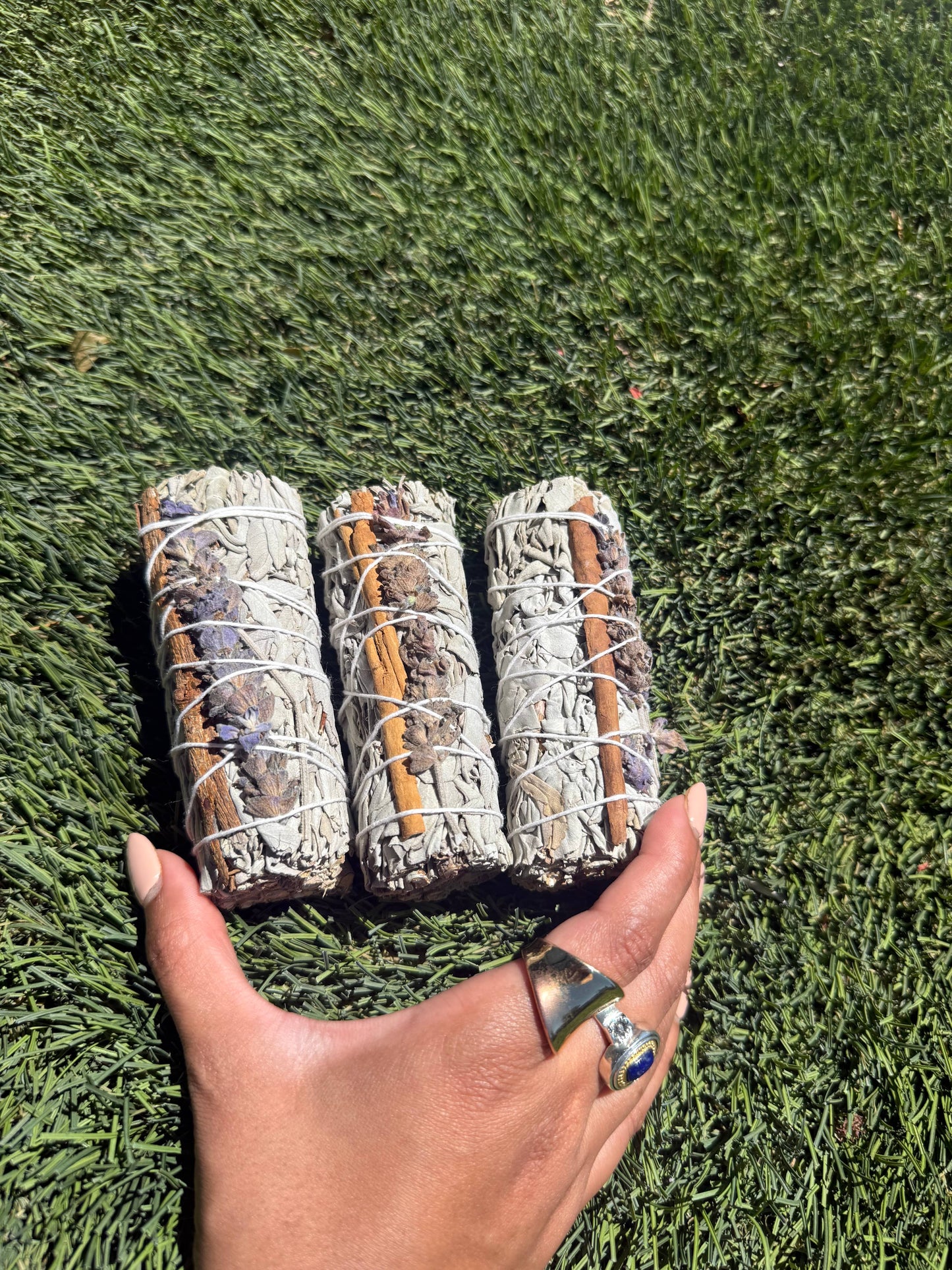 Lavender with Cinnamon and White Sage Bundles