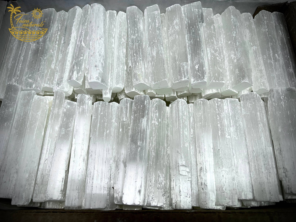 Selenite Wand 4" - Ethically Sourced from Morocco