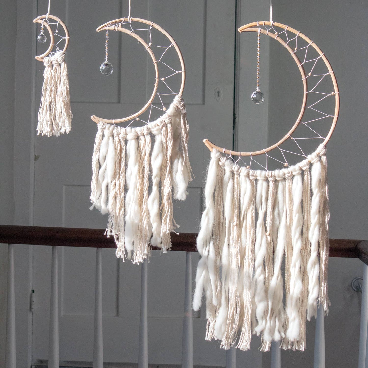 Small White Moon Wall Decor