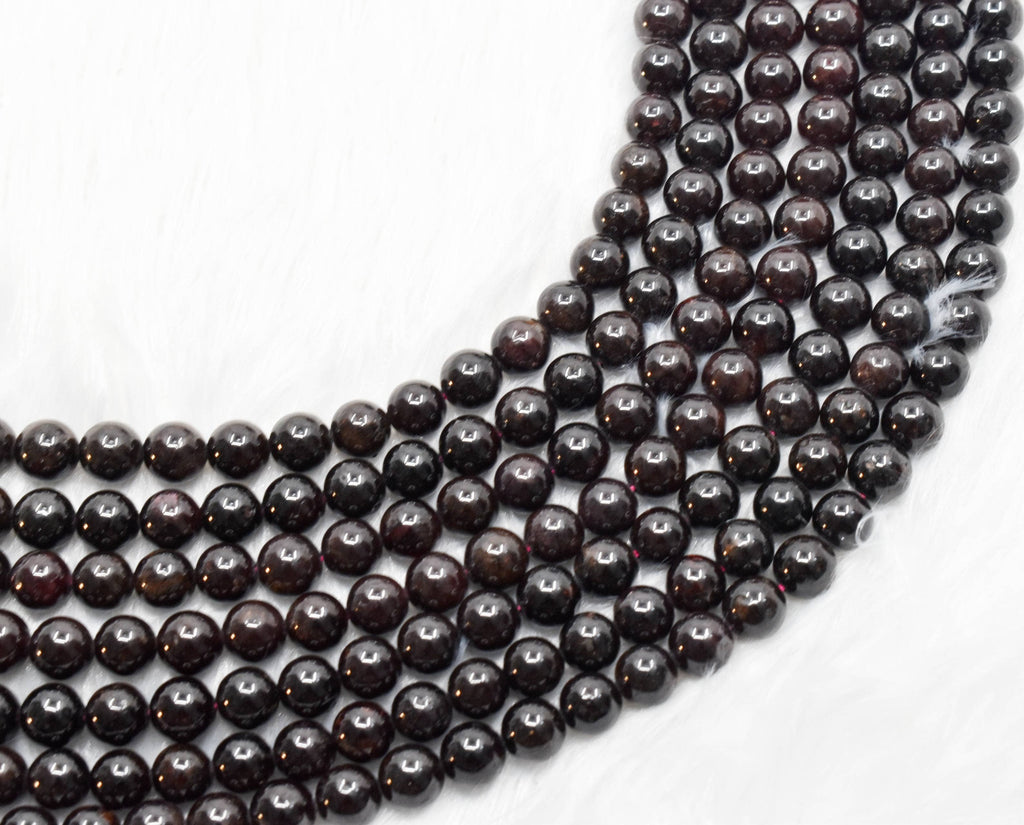 Garnet Beads 6mm | Natural Gemstone Beads for Jewelry Making