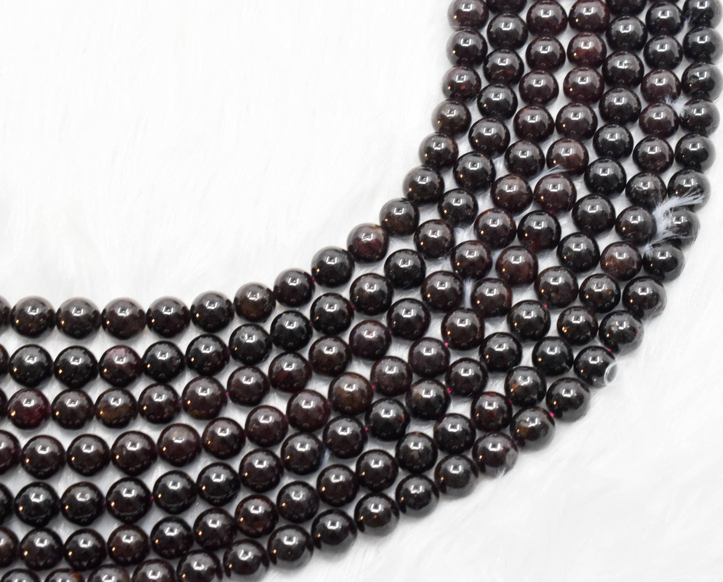 Garnet Round Beads 6mm