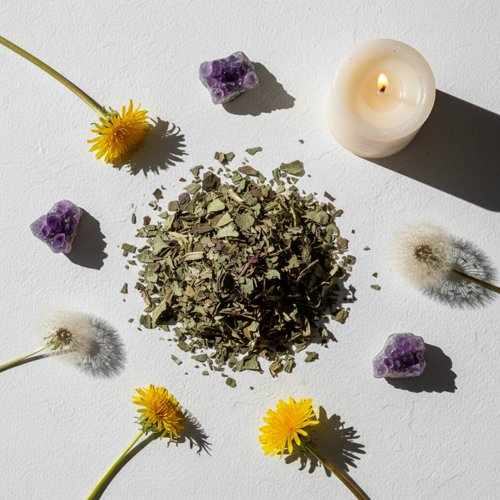Dandelion Leaf Flat Lay