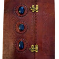 10 x 13 Leather Journal with Stones