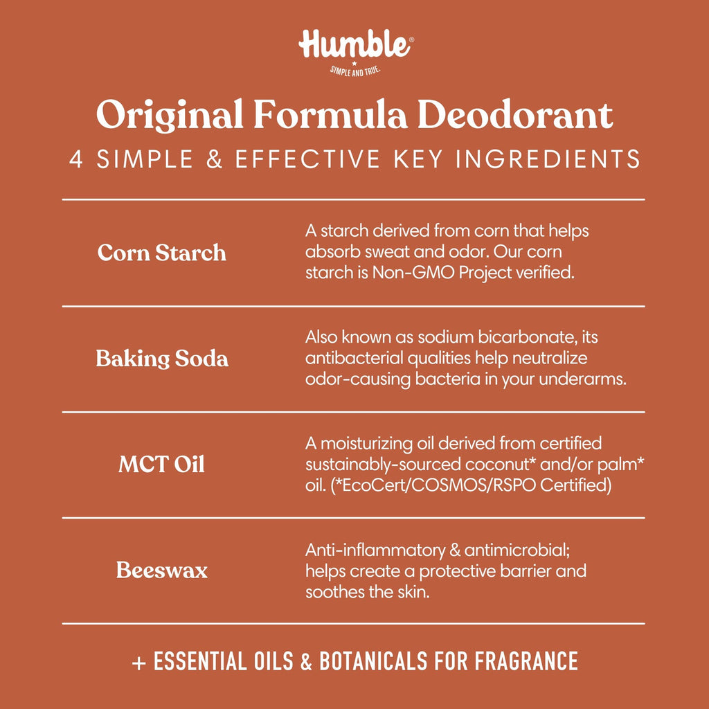 Humble Brands Sweet Amber Travel Deodorant – Natural & Aluminum-Free
