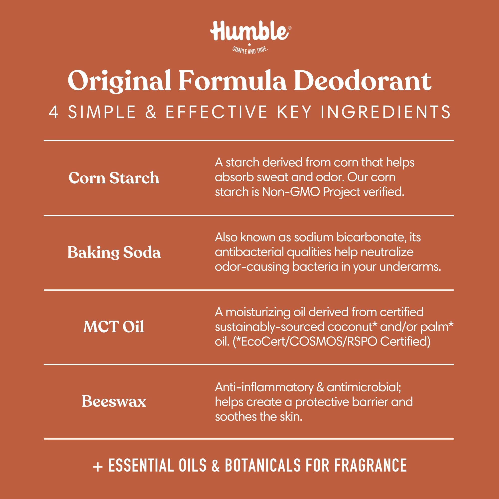 Humble Brands Sweet Amber Travel Deodorant – Natural & Aluminum-Free