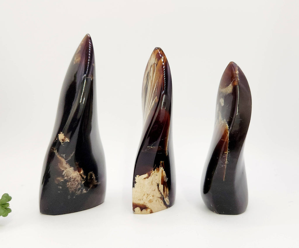 Amber Free Form Flame Shapes Indonesian(Approx. 3.5-4" Tall)