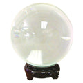 Clear Crystal Ball – Man-Made Quartz Sphere for Divination & Meditation