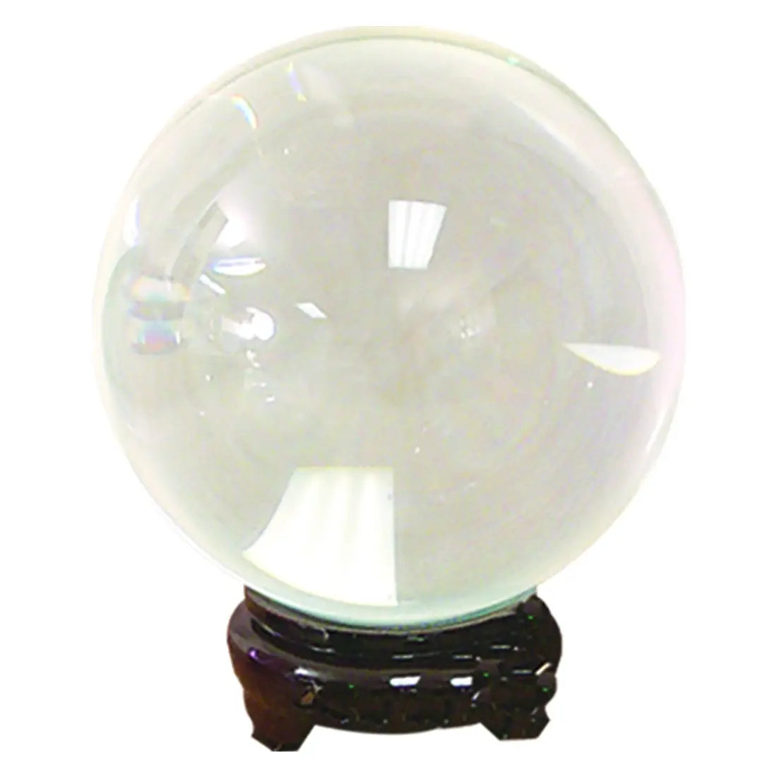 Clear Crystal Ball – Man-Made Quartz Sphere for Divination & Meditation