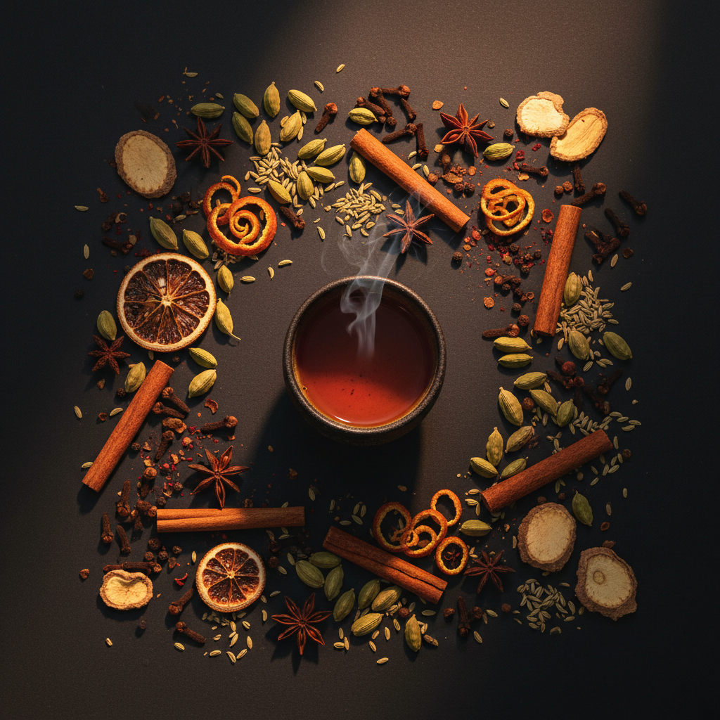 Decaf Chai Flat Lay