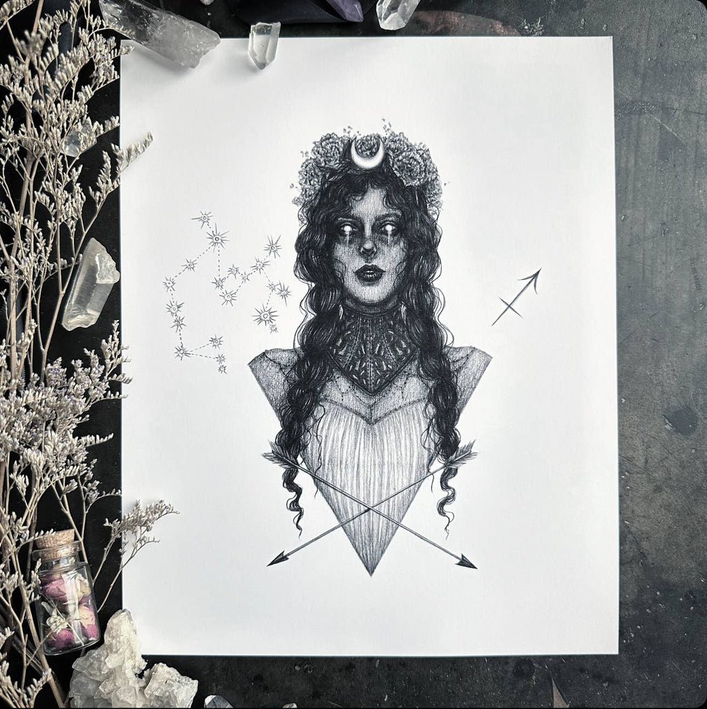 Sagittarius Goddess Fine Art Print - Astrology - Zodiac