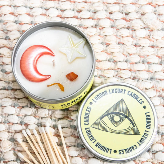 Crystal Candle Intention Fearless - Strength & Courage