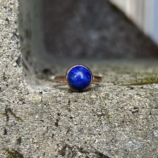 Lapis Ring Rose Gold size 8