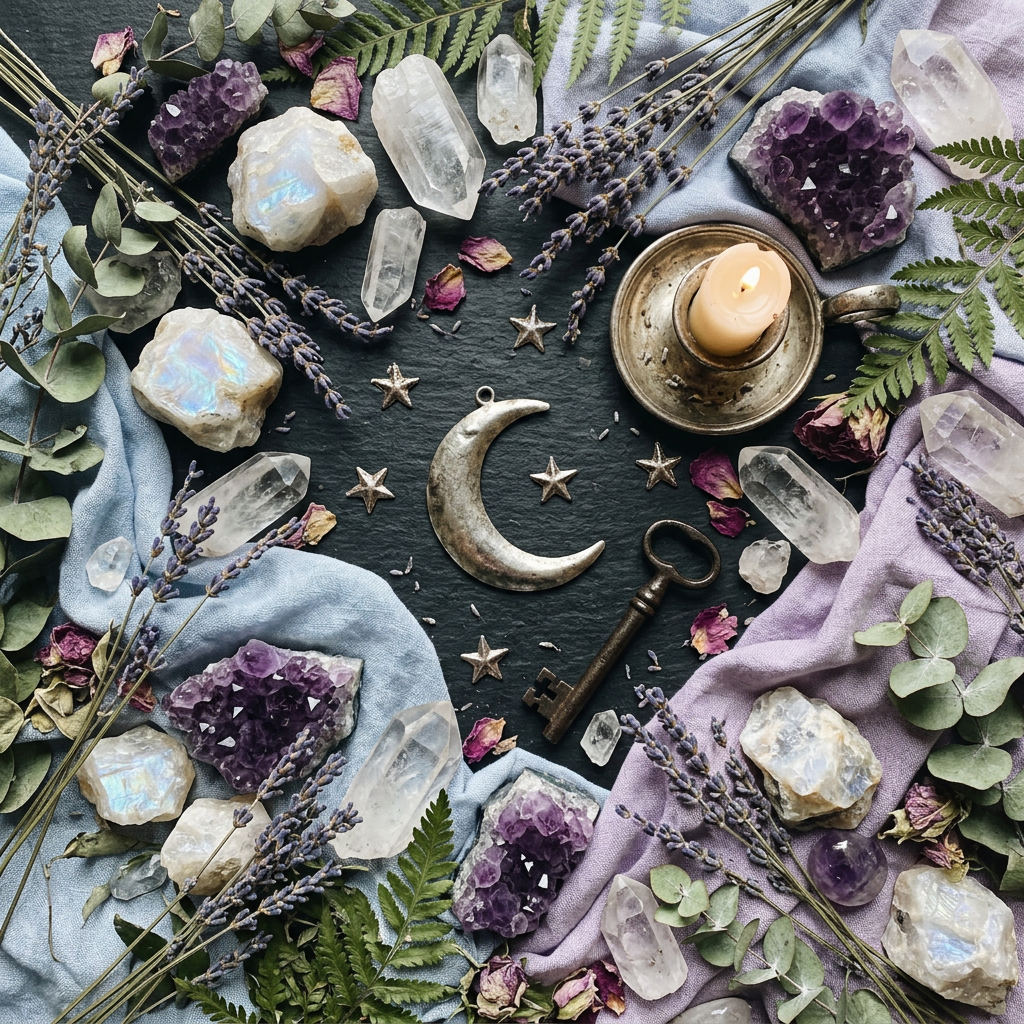 Divine Dreams celestial flat lay