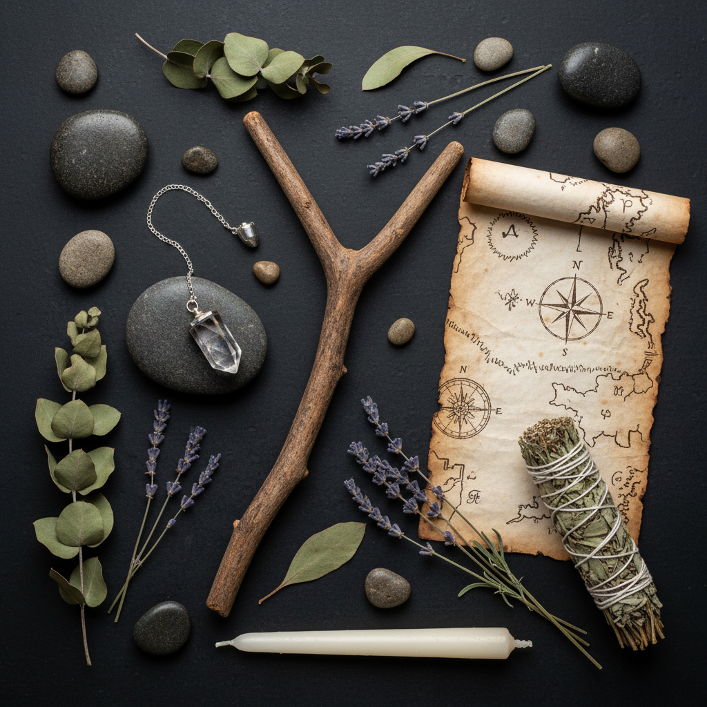 Dowsing for Beginners - Flat Lay
