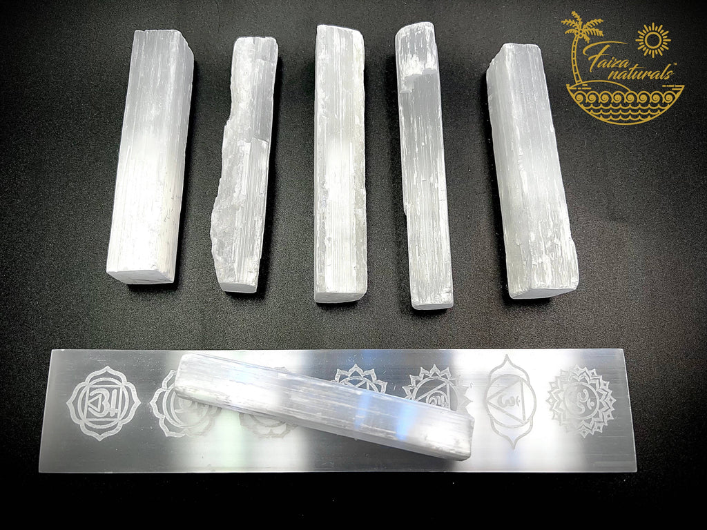 Selenite Wand 4" - Ethically Sourced from Morocco