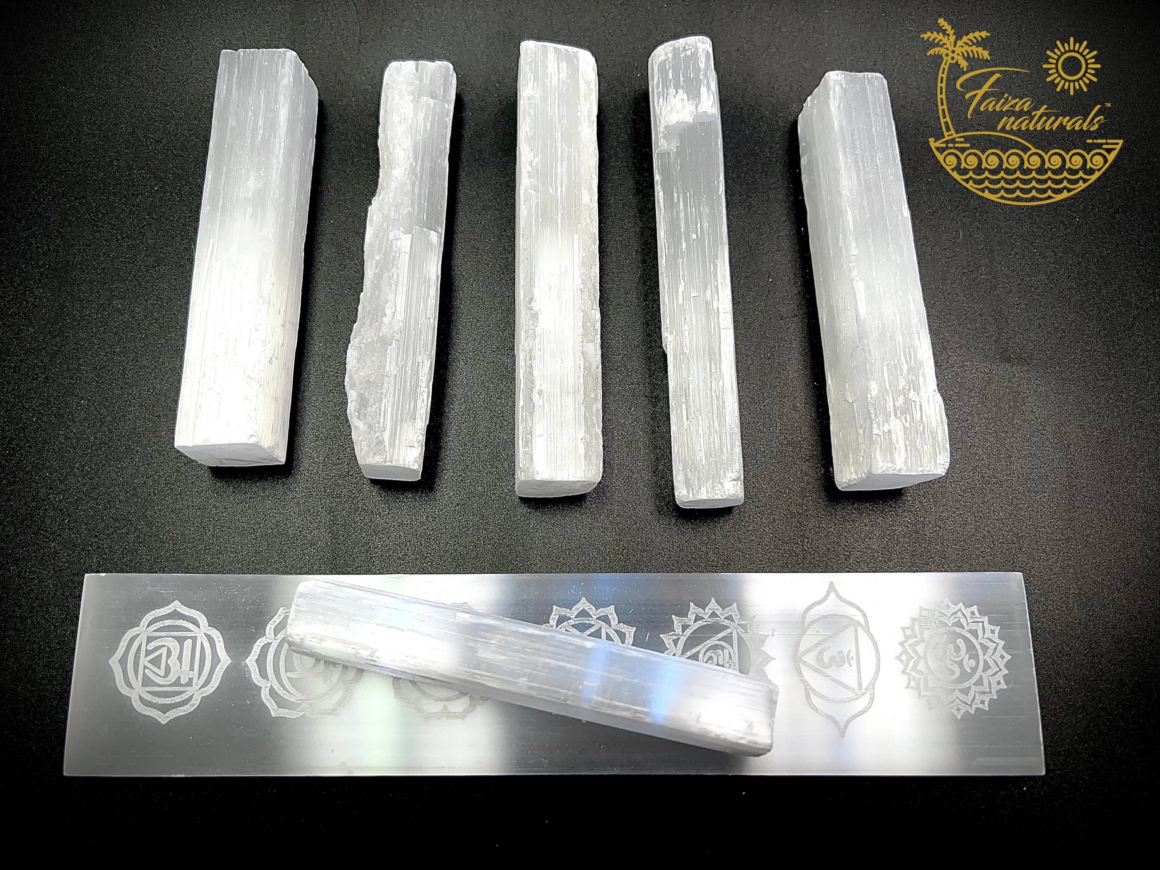 Selenite Wand 4" - Ethically Sourced from Morocco