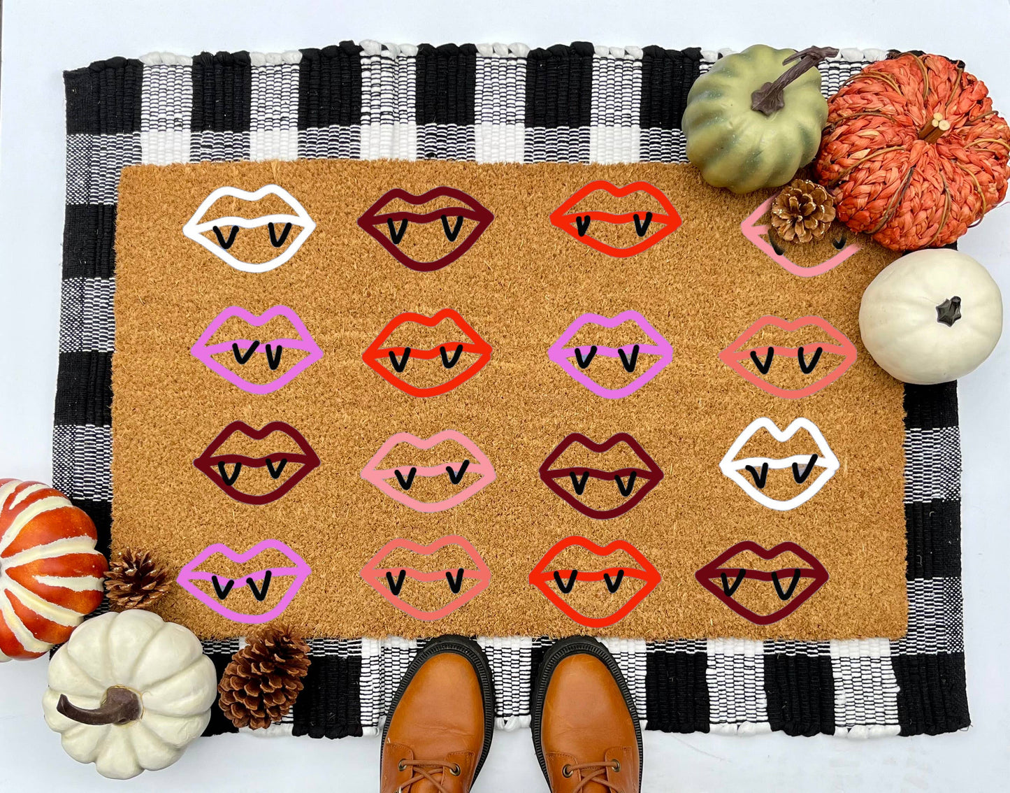 Vampire Lips Coir Doormat