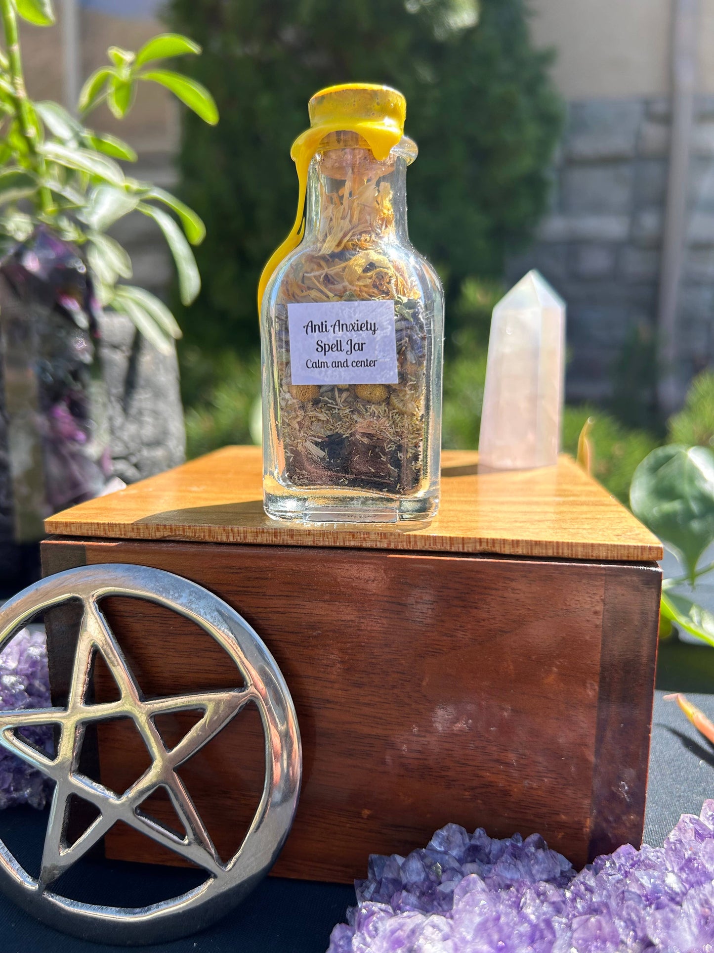 Anti-Anxiety Spell Jar - Handcrafted Tool for Calm, Comfort & Inner Peace