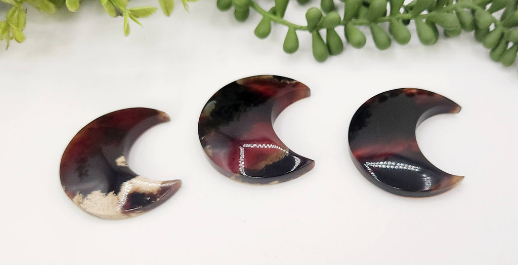 Amber Moon Shape (Approximately 50mm) 100% Natural Amber