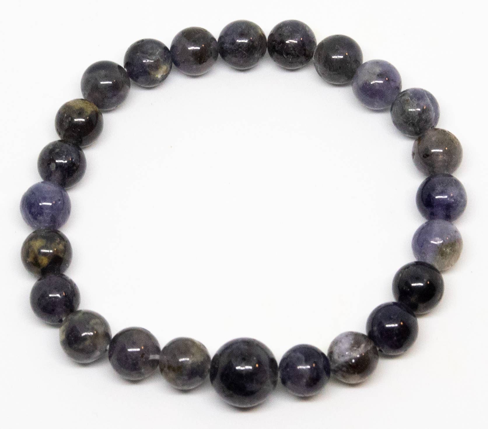 Iolite Gemstone Bracelet – 8mm Wrist Mala | The Viking’s Compass | Third Eye & Intuition | Namu Baru